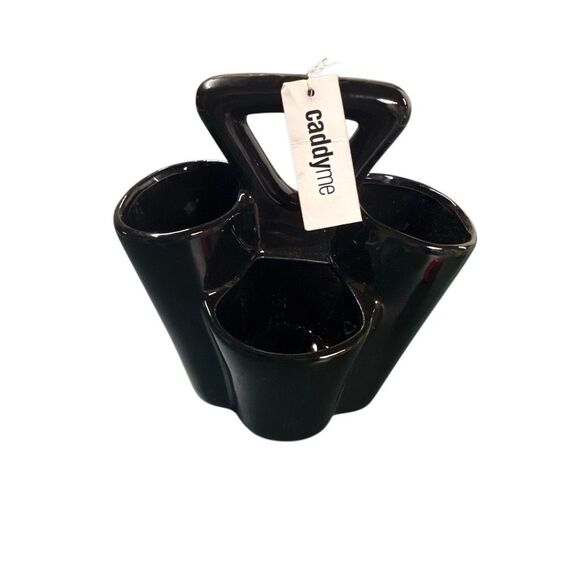 Home Essentials Black Ceramic 3D Holder Pen Art Brush Organizer with Anchor NWT - Picture 8 of 10